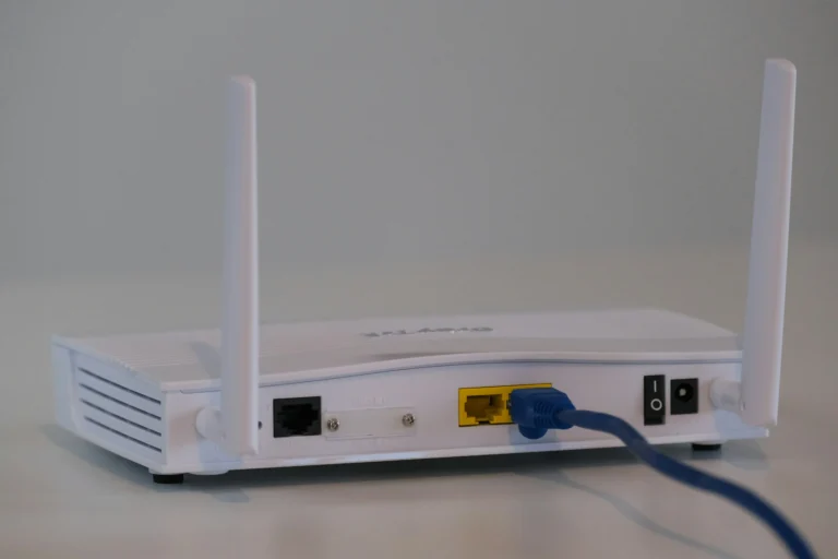 the ethernet modem is connected to the router