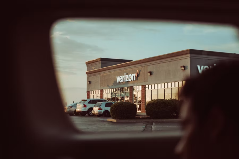 the view of an empty grocery store from a car