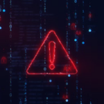 warning symbol on a dark background